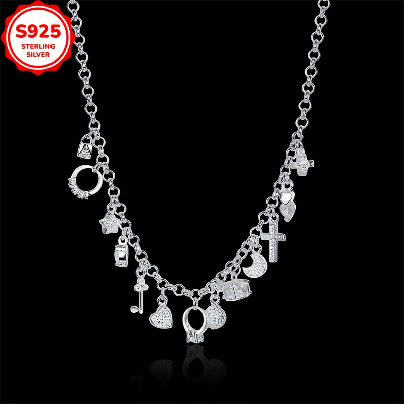 Women's 925 Silver Minimalist Multi-Item Necklace